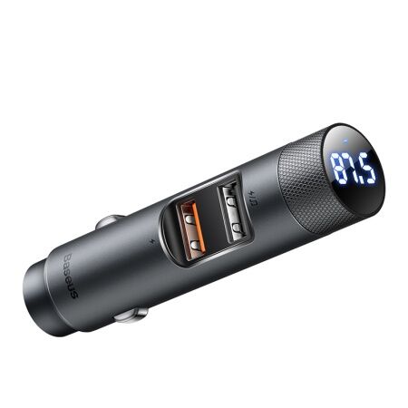 Автомобильное зарядное устройство BASEUS Energy Column Pro Car Wireless MP3 Charger, 2USBUSB-C, 5A - 1