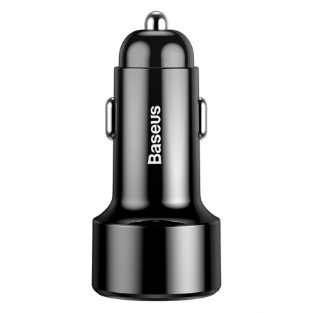 Автомобильное зарядное устройство BASEUS Magic C20C, 2USB, 5A, 45 Вт, черный, дисплейбыстрая заряд - 5
