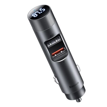 Автомобильное зарядное устройство BASEUS Energy Column Pro Car Wireless MP3 Charger, 2USBUSB-C, 5A - 5