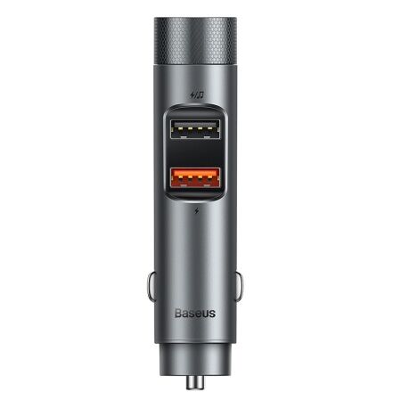 Автомобильное зарядное устройство BASEUS Energy Column Pro Car Wireless MP3 Charger, 2USBUSB-C, 5A - 7