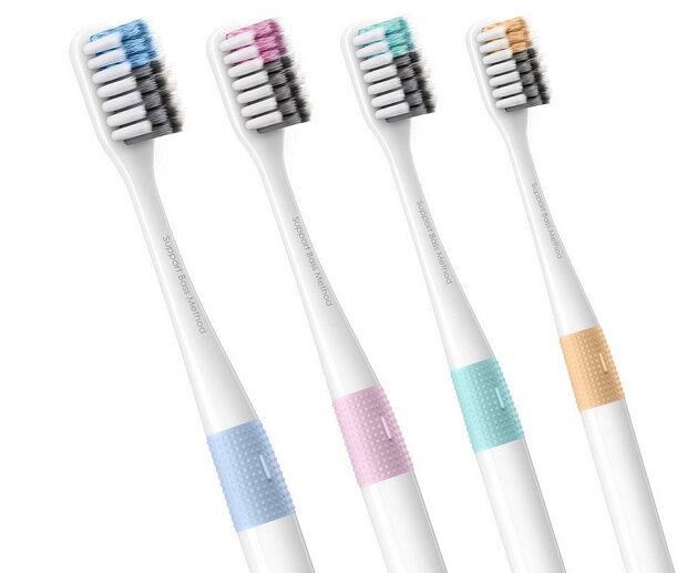 Набор зубных щеток Dr. Bei Bass Method Toothbrush Multicolor (4 шт.) - 4