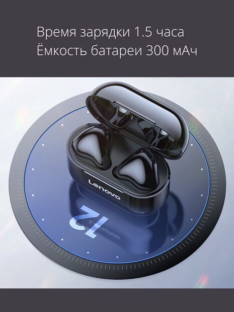 Беспроводные наушники Lenovo LivePods LP40 (Black) - 8