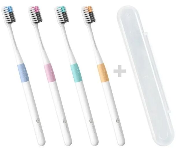Набор зубных щеток Dr. Bei Bass Method Toothbrush Multicolor (4 шт.) - 1