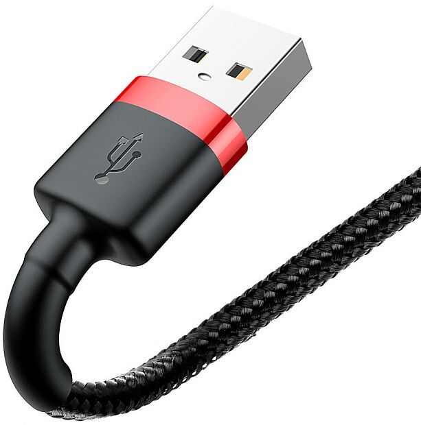 Кабель USB BASEUS Cafule, USB - Lightning, 2.4А, 1 м, красныйчерный - 2