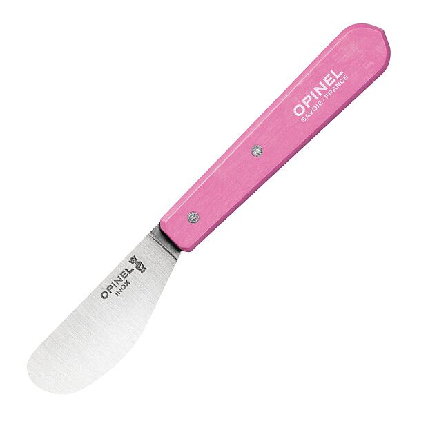 Нож для масла Opinel 117, деревянная рукоять, блистер, нержавеющая сталь, розовый, 002039 - 1