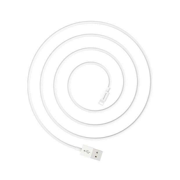 USB кабель BOROFONE BX22 Bloom Lightning 8-pin, 1м, 2.4A, PVC (белый) - 4
