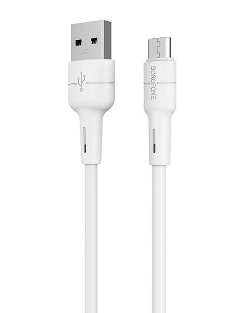 USB кабель BOROFONE BX30 Silicone Type-C, 2,4A, 1м, силикон (белый) - 4