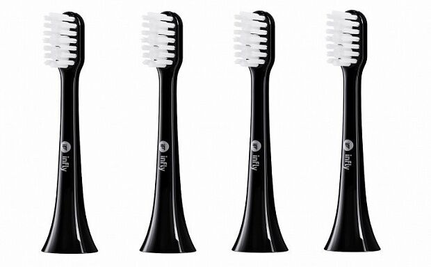 Сменные насадки для зубной щетки inFly Toothbrush Head для T03S (4 шт) (Black) - 1