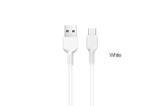 USB кабель HOCO X20 Flash Type-C, 3А, 1м, TPE (белый) - 4