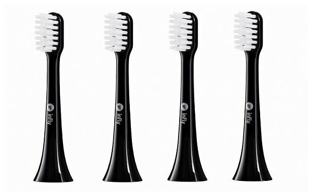 Сменные насадки для зубной щетки inFly Toothbrush Head для T03S (4 шт) (Black) - 5