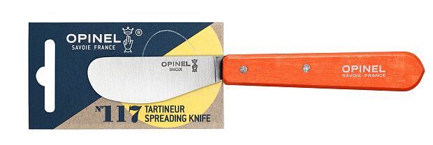 Нож для масла Opinel 117, деревянная рукоять, блистер, нержавеющая сталь, оранжевый, 001936 - 2