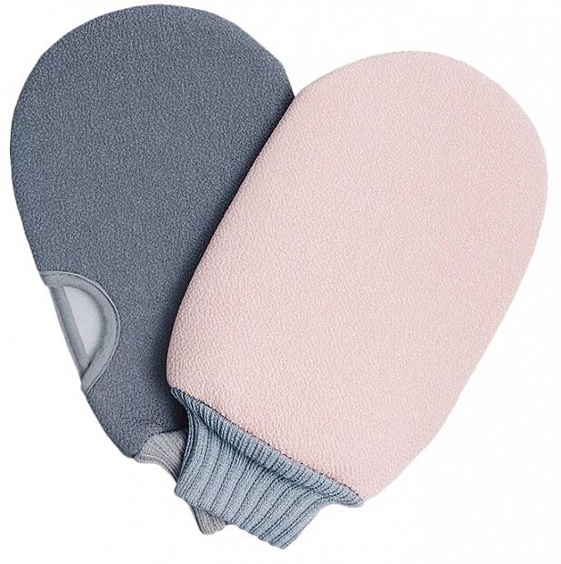 Рукавица для мытья тела Mijia Youpin Qualitell, pink/gray - 1