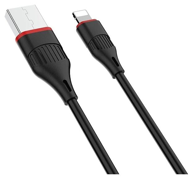 USB кабель BOROFONE BX17 Enjoy Lightning 8-pin, 1м, PVC (черный) - 6