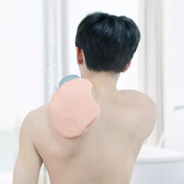 Рукавица для мытья тела Mijia Youpin Qualitell, pink/gray - 6