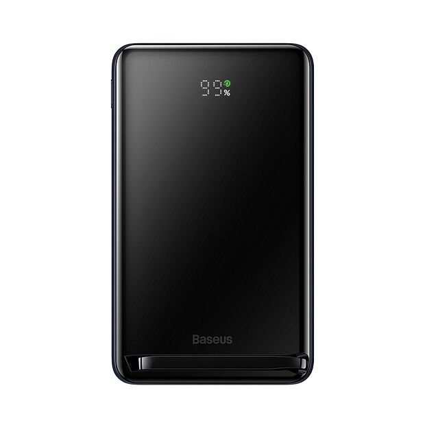 Портативный аккумулятор BASEUS Magnetic Bracket Wireless Charging 20W Overseas Edition, 3A, 10000 мАч, синий, с беспров - 5