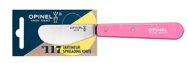 Нож для масла Opinel 117, деревянная рукоять, блистер, нержавеющая сталь, розовый, 002039 - 3