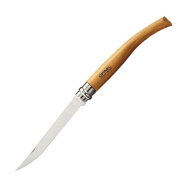 Нож филейный Opinel 10,  нержавеющая сталь, рукоять из дерева бука, 000517 - 2