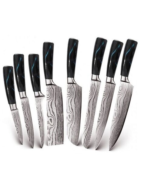 Набор кухонных ножей Spetime 8-Pieces Kitchen Knife Set 8 BU02KN8 (Blue) - 5