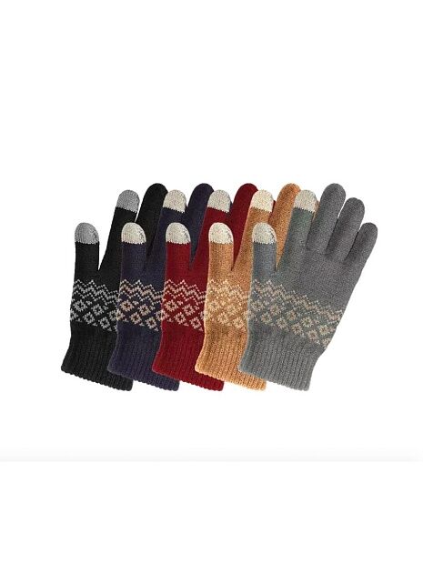 Перчатки для сенсорных экранов Xiaomi FO Touch Screen Warm Velvet Gloves (Red) - 4