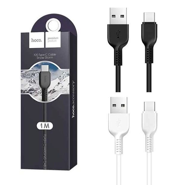 USB кабель HOCO X20 Flash Type-C, 3А, 1м, TPE (белый) - 5