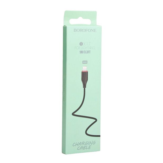 USB кабель BOROFONE BX17 Enjoy Lightning 8-pin, 1м, PVC (черный) - 4