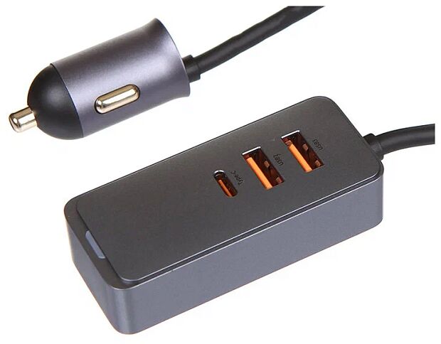 Автомобильное зарядное устройство BASEUS Share Together, USB  разветвитель 2USB2USB-C, 5A, 120W - 5