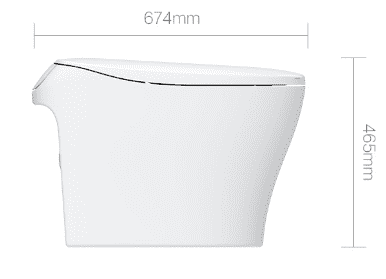 Умный унитаз Xiaomi Whale Spout Wash Integrated Smart Toilet Zero 400mm (White/Белый) - 3