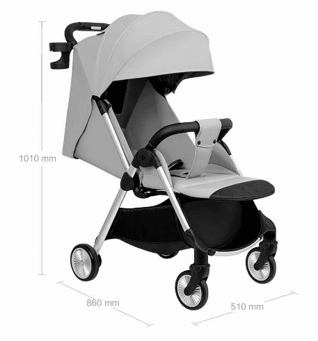 Складная коляска Qborn Seconds Seconds Baby Stroller (Black/Черный) - 2