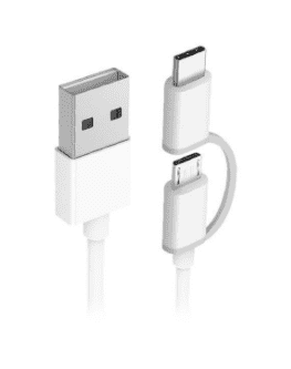 Кабель Xiaomi Mi 2-in-1 USB Cable Micro USB to Type C (100cm) (White) - 4