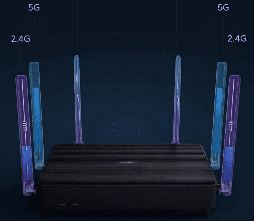 Конструкция антенн роутера Xiaomi Redmi Router AX6S