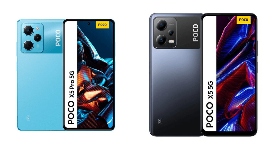Дизайн смартфонов Poco X5 и X5 Pro