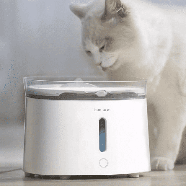 Процесс работы автоматической поилки Homerun Pet Water Dispenser WF20