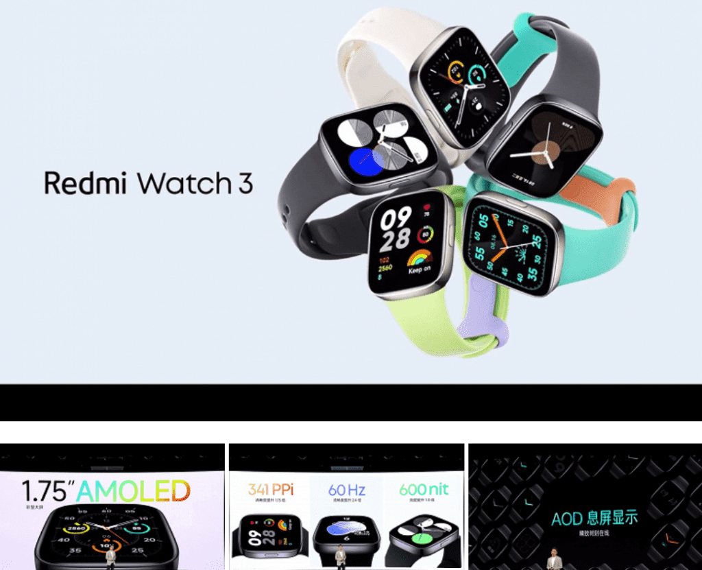 Технические характеристики умных часов Redmi Watch 3 