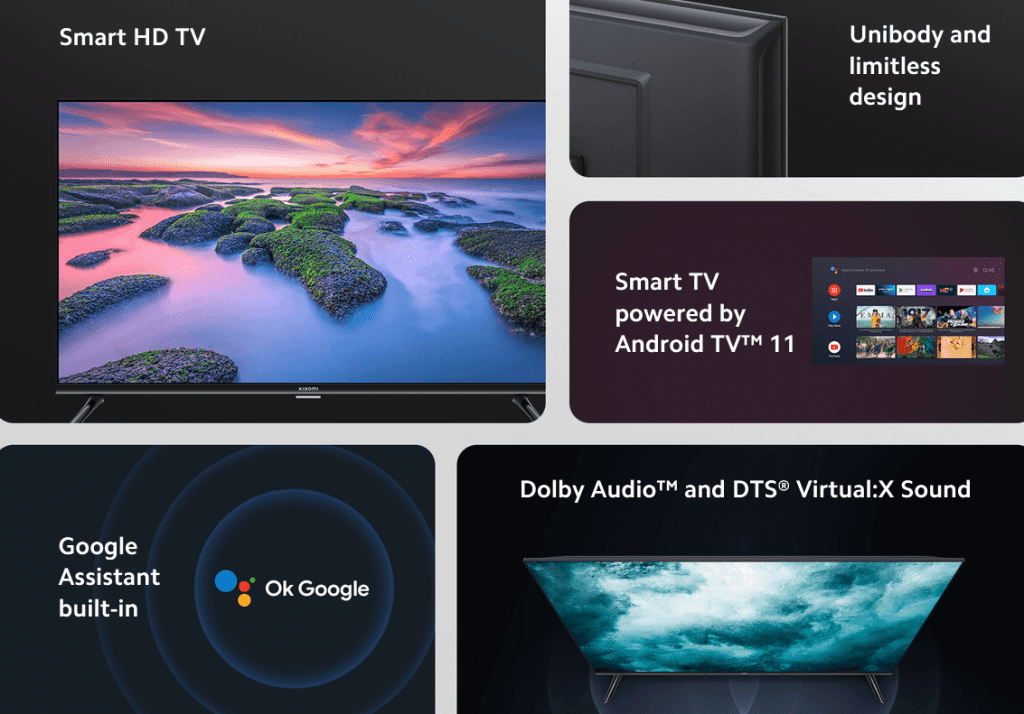Технические характеристики телевизоров линейки Xiaomi TV A2 