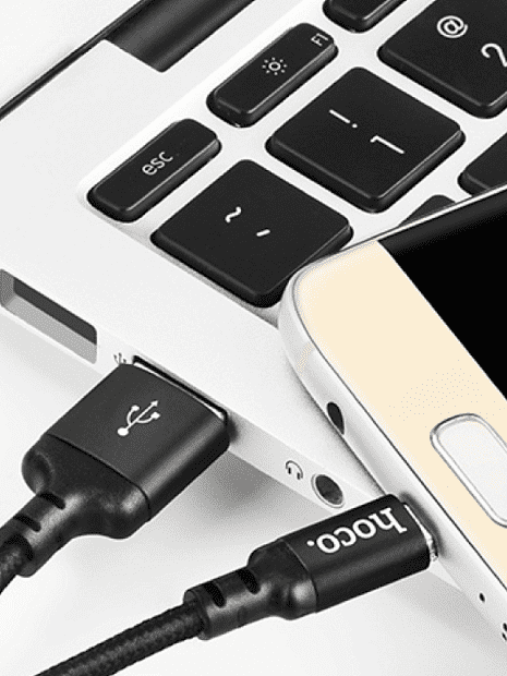 USB кабель HOCO X14 Times Speed MicroUSB, 2м, нейлон (черный) - 9