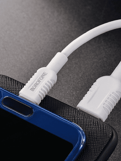USB кабель BOROFONE BX33 Billow, Type-C, 1.2м, 5A, TPE (белый) - 2