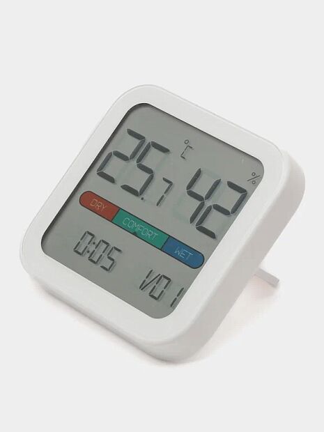 Метеостанция BEHEART Temperature and Humidity Clock Display W200 White - 3
